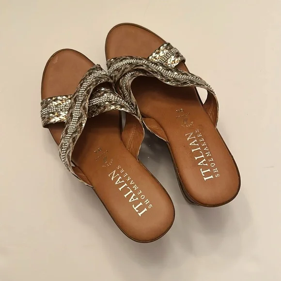 Italian Shoemakers gorgeous strappy slide heeled sandals - Picture 3 of 14